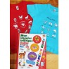 Lot Enfant T-shirt A la mar ou A la montanha + un imagier trilingue