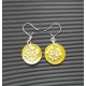 boucles d'oreilles nacre et croix occitane