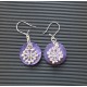 boucles d'oreilles nacre et croix occitane