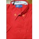 Chemise rouge manches courtes col croix occitanes