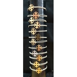 Bracelet fantaisie réglable croix occitane cordon et croix occitane dorés