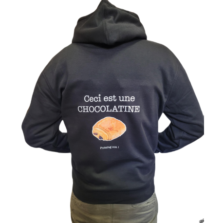 Sweat à zip chocolatine