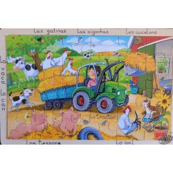 puzzle 24 pièces A la ferme en occitan