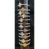Lot 24 bracelets réglables croix occitane et cordon dorés