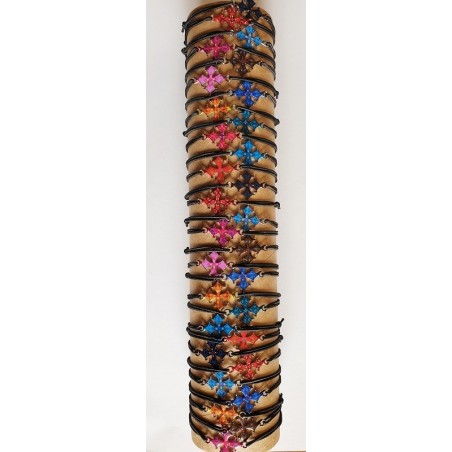 Lot 24 bracelets croix occitane émaillée