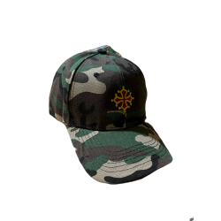 Casquette américaine croix occitane camouflage vert