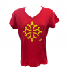 T-shirt rouge croix occitane occitània