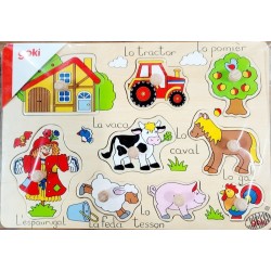 Puzzle bois à encastrement 9 pcs La ferme à l'épouvantail