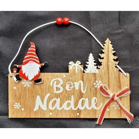 Plaque déco à suspendre Bon Nadal