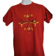 T-shirt croix occitane stylisée Tribal rouge