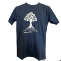 T-shirt Homme Arbre (bleu) : Sens racinas, pas de flors