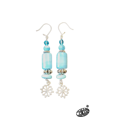 Boucles d'oreilles croix occitane Un amour de turquoise