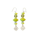 Boucles d'oreilles Pomme verte avec croix occitane