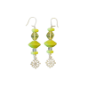 Boucles d'oreilles Pomme verte avec croix occitane