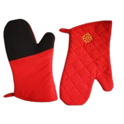 Lot tablier cuisine et gant cuisine croix occitane