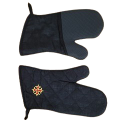 Lot tablier cuisine et gant cuisine croix occitane