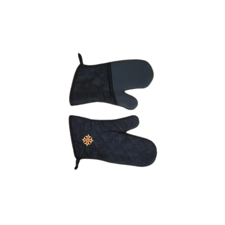 Lot dessous de plat croix occitane ajourée et gant cuisine