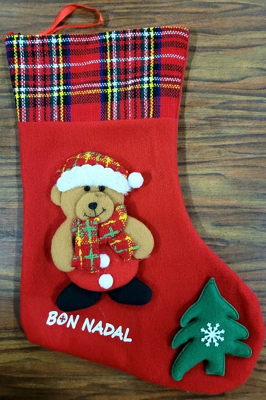 Botte Noël feutre et tissu