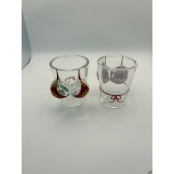 Lot de 2 verres à liqueur poitrine occitan