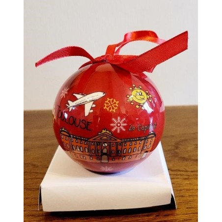 Boule de Noël incassable Toulouse croix occitane