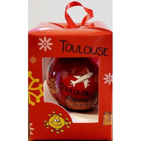 Boule de Noël incassable Toulouse croix occitane