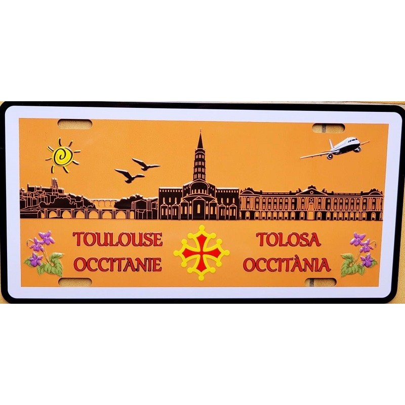 Plaque métal décor Toulouse Occitanie