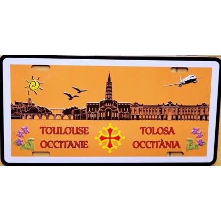 Plaque métal décor Toulouse Occitanie