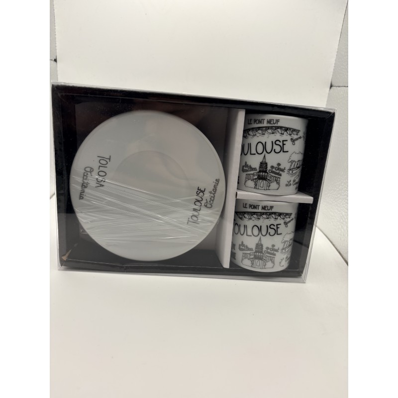 SET DE TASSE TOULOUSE NOIR