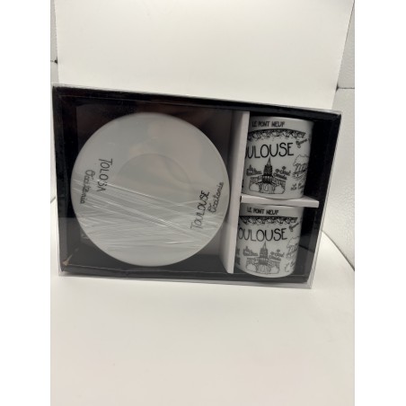 SET DE TASSE TOULOUSE NOIR