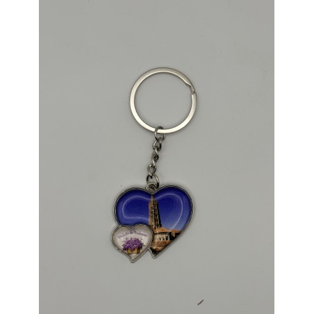 Porte-clés ST SERNIN COEUR VIOLETTE