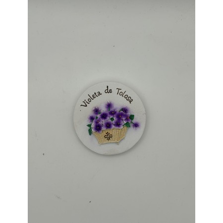 magnet ROND PANIER DE VIOLETTE