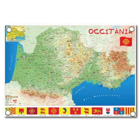Carte Occitanie PVC 70X100 CMS